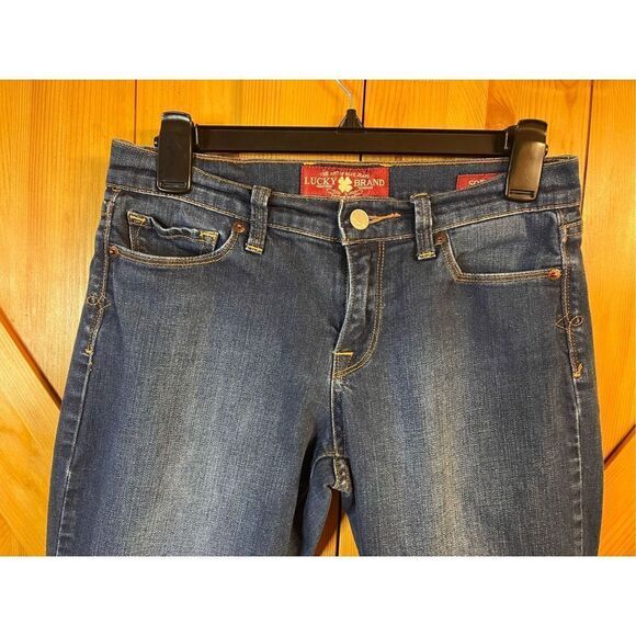 Lucky Brand Sofia Boot Jeans Womens 6 / 28 Ankle Blue Dark Wash Stretch (2204) - Picture 3 of 8